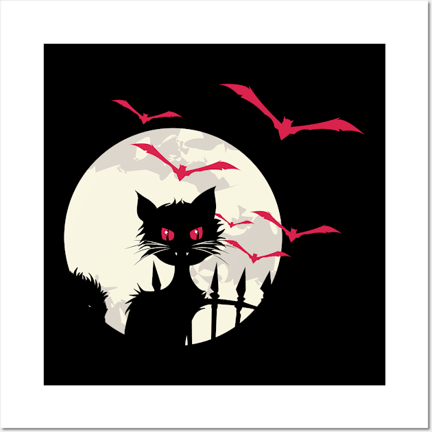 Vampire Cat Wall Art by GoshaDron